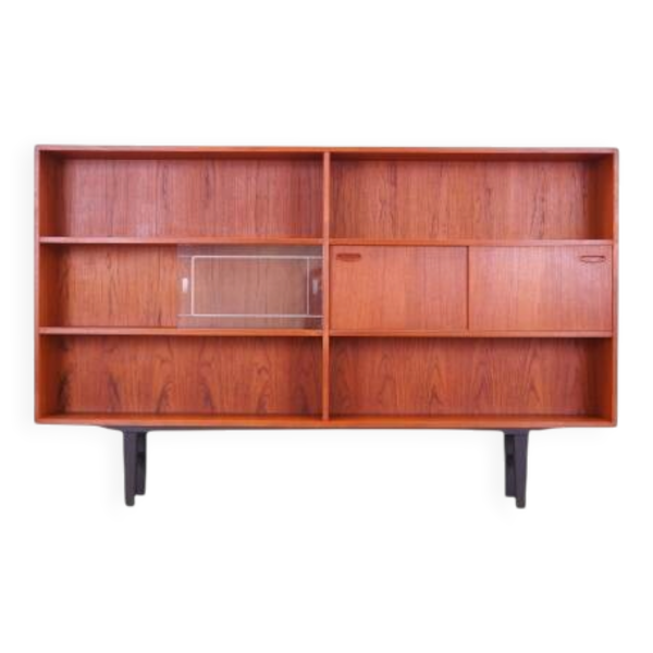 Bibliothèque en teck, design danois, années 1970, fabricant : Clausen & Søn