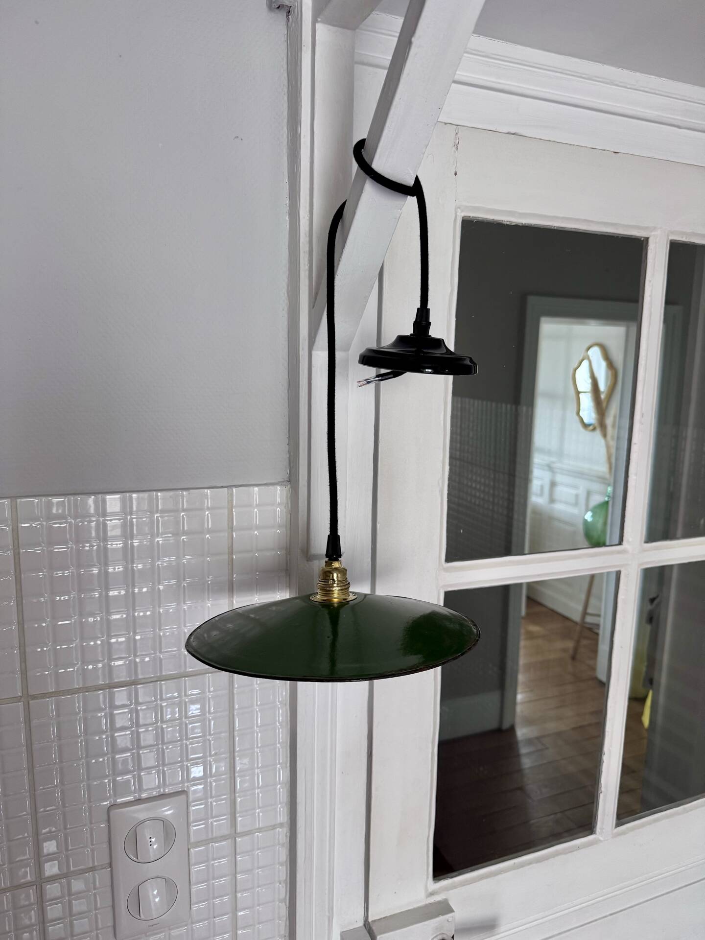 Vintage metal pendant light