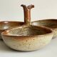 Vintage glazed stoneware appetizer dish