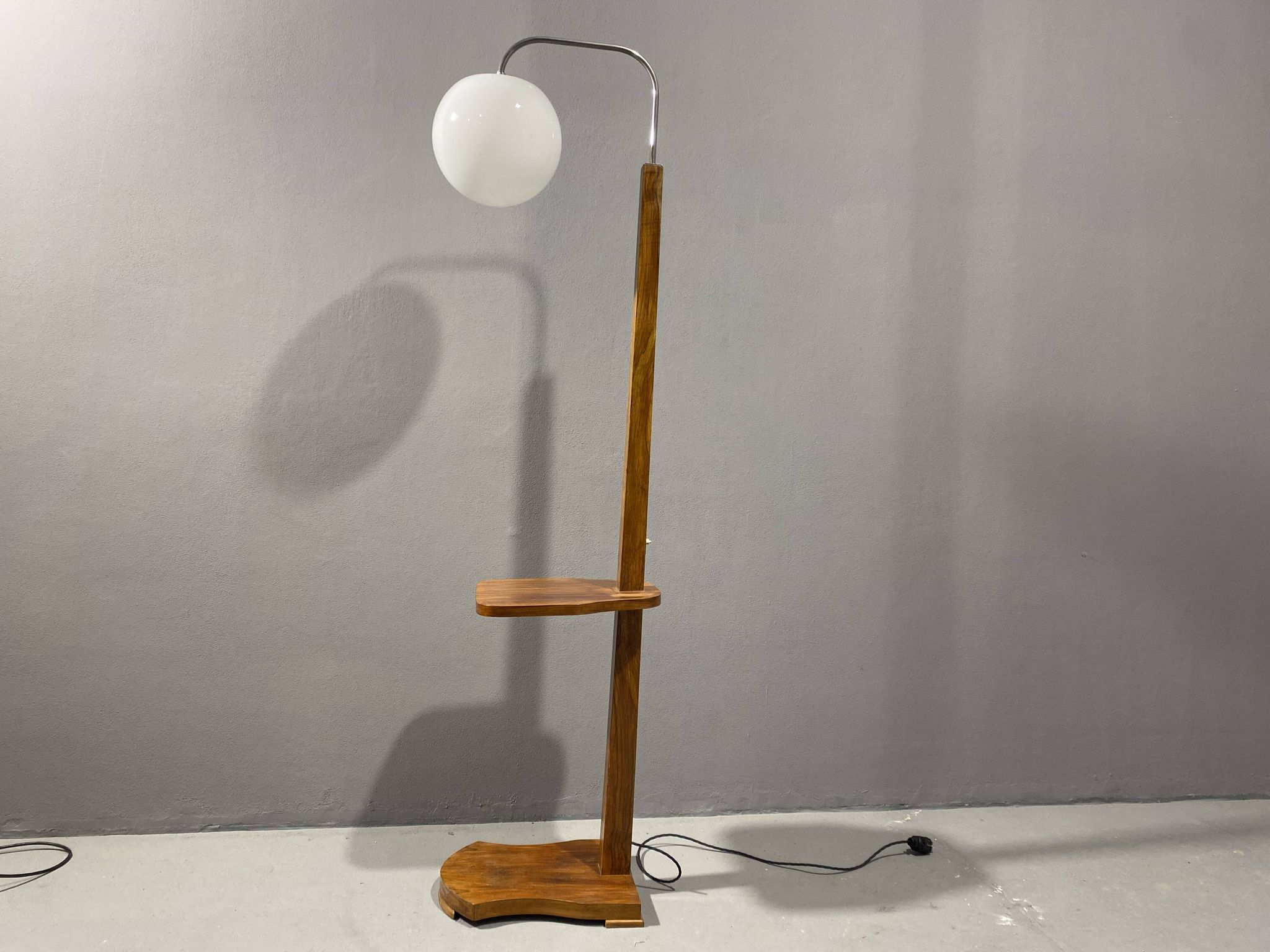 Lampe de sol art déco, années 1930, Tchécoslovaquie