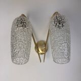 Pair of vintage double wall sconces "MAISON ARLUS"