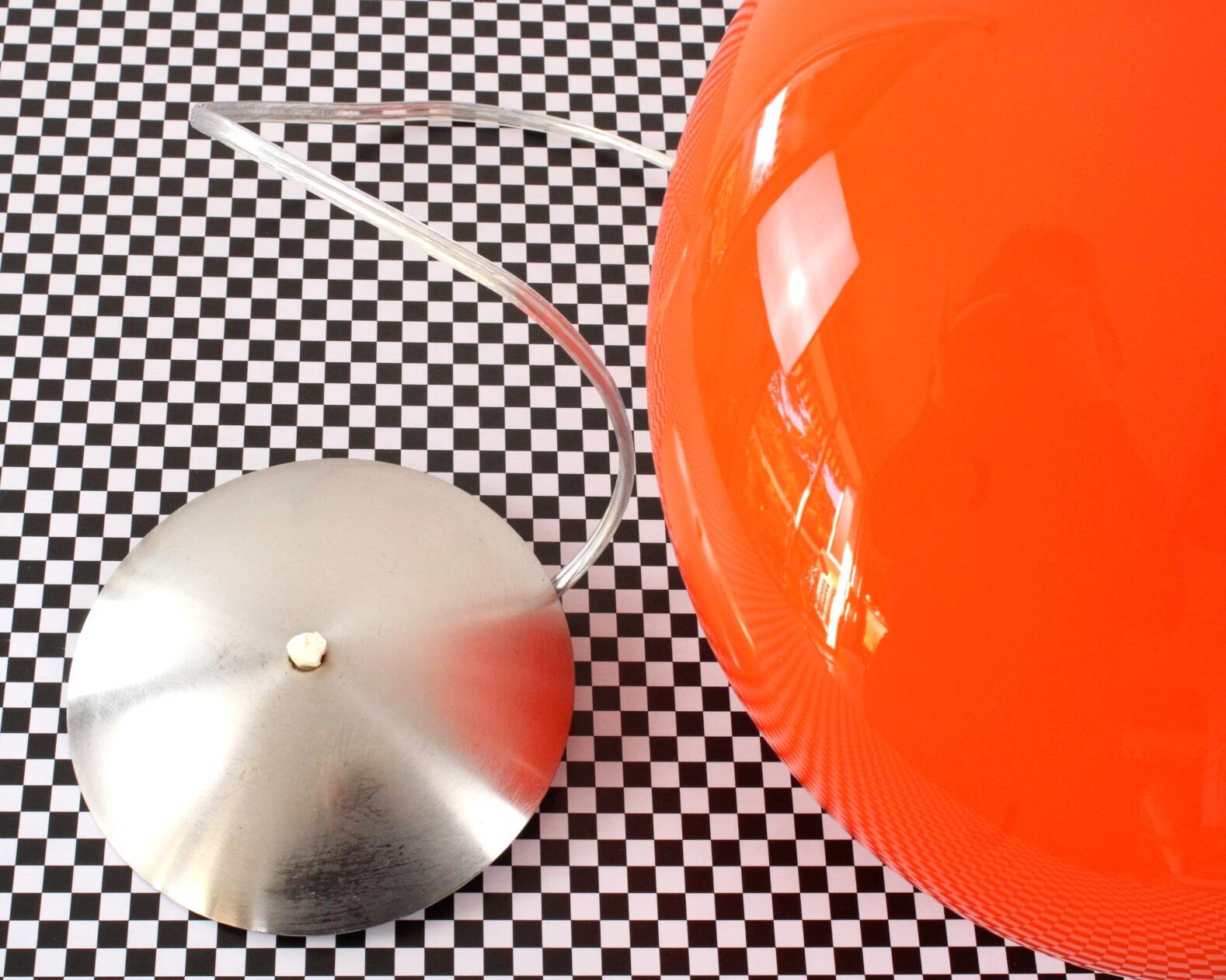 Vintage orange opaline glass pendant light
