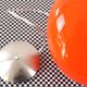 Vintage orange opaline glass pendant light