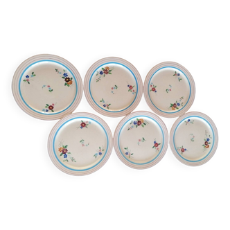 6 assiettes plates Longchamp