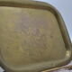 Vintage golden brass serving tray