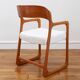 Fauteuil Baumann Traineau -Restauré - Tissu, mousse & sangles : neuf