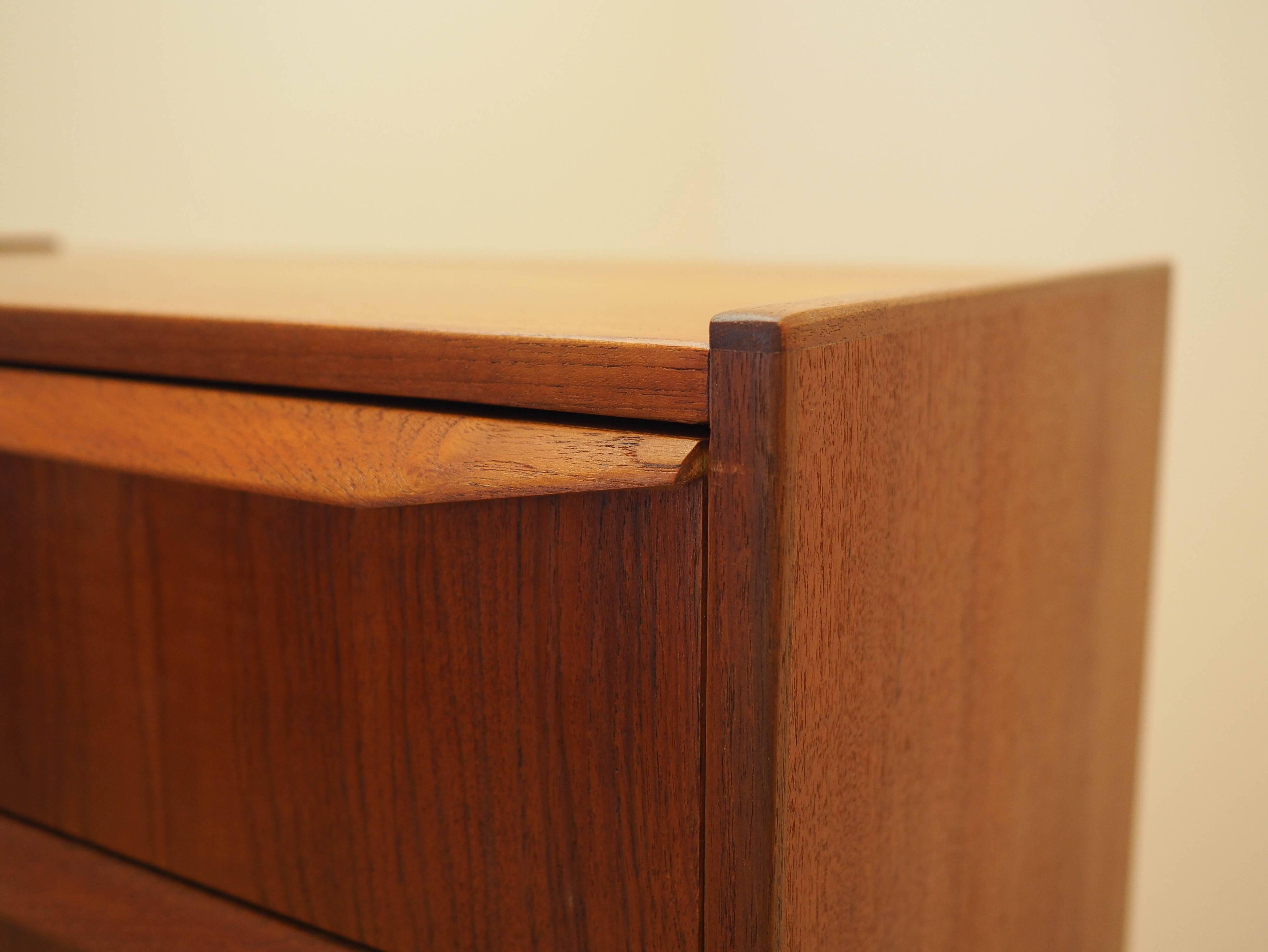 Commode en teck, design danois, années 1970, fabriquée au Danemark