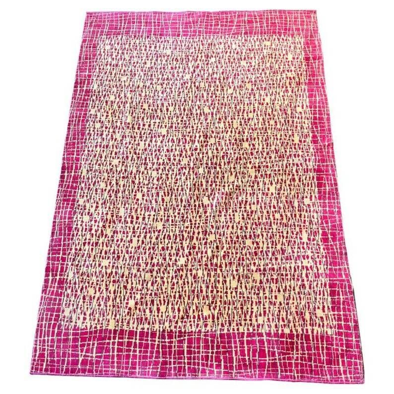 1960s mid century design Abstract organic Rug/carpet, Czechoslovakia - bouclé
