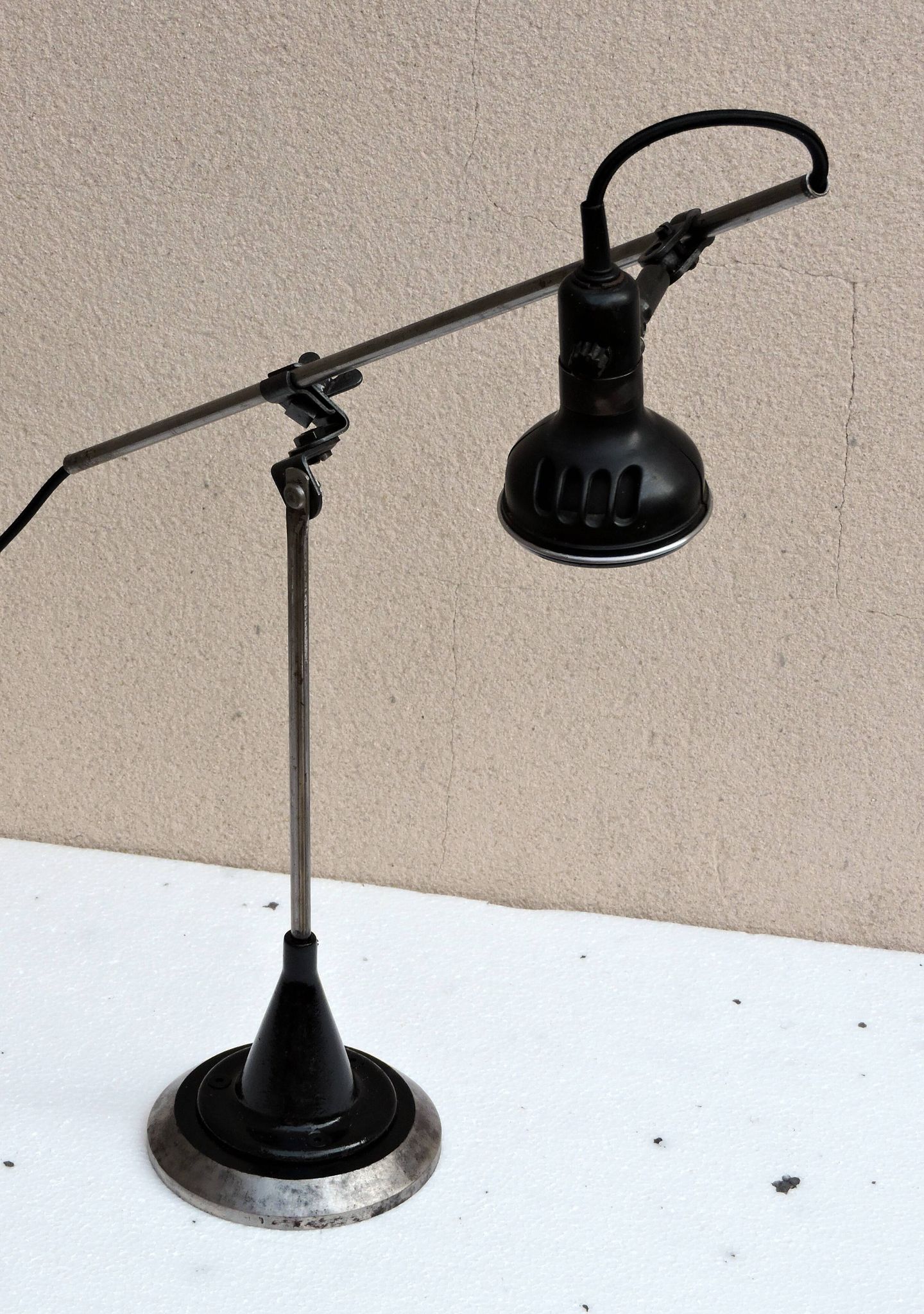 Lampe atelier Singer articulée de machine a coudre industrielle vers 1930
