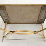 Marble and gilded metal coffee table