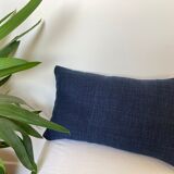 Navy blue linen cushion
