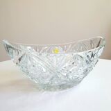 Large Bohemian crystal bowl, 1960s