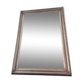 Bevelled mirror in silver wood 75x105cm