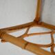Scandinavian Wall-Mounted Bamboo and Glass Nightstand