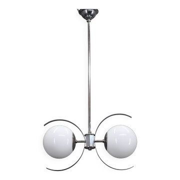 1940s Bauhaus Chandelier, Czechoslovakia