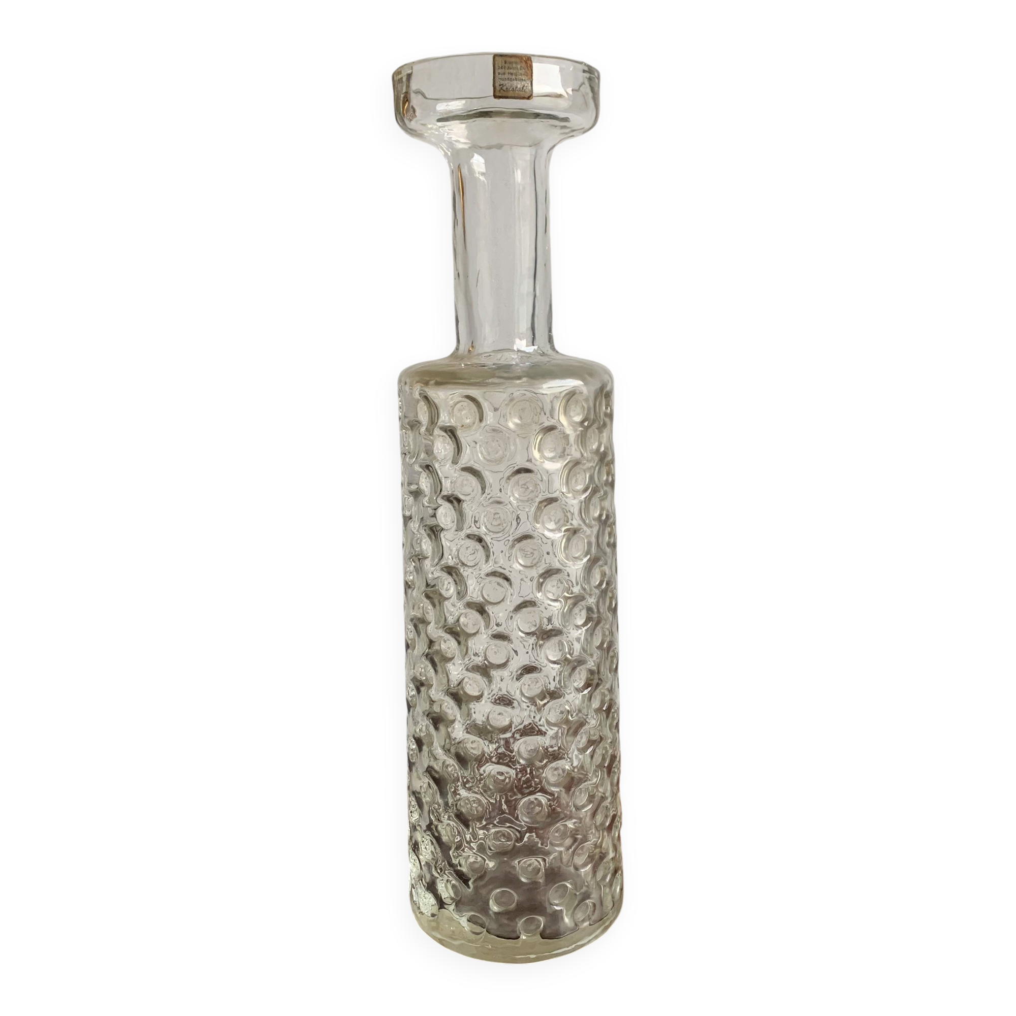 Vintage Textured Glass Vase, 1960s–1970s