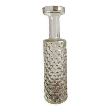 Vase en verre texturé vintage, années 1960-1970