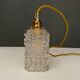 Vintage rectangular glass globe suspension
