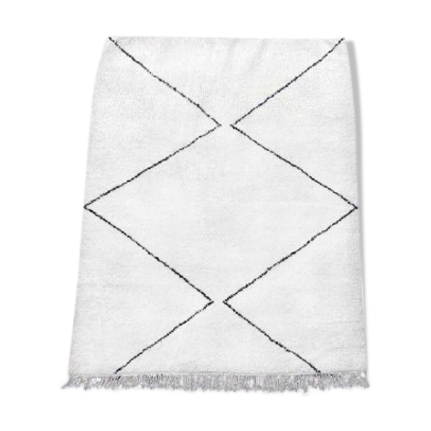 Moroccan berber carpet black and white