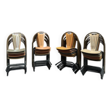 Set of 24 Baumann chairs from the 80s
