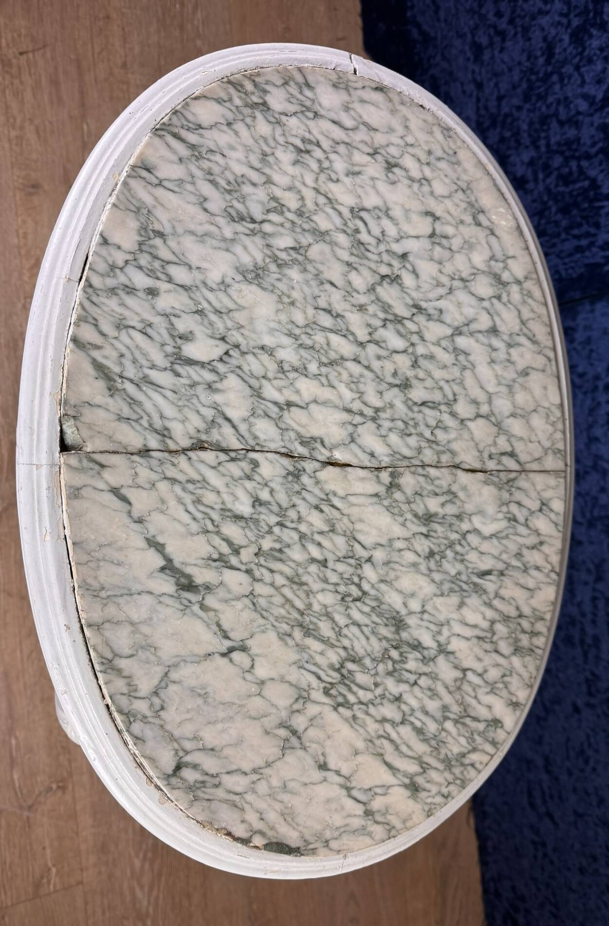 Louis XV Style Side Table or Pedestal Table in Lacquered Wood