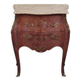 Louis XV Style Commode Stamped in Richly Decorated Rosewood Marquetry