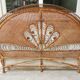 Emmanuelle peacock rattan and cane headboard 1960