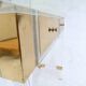 Bureau en verre acrylique et laiton par Charles Hollis Jones