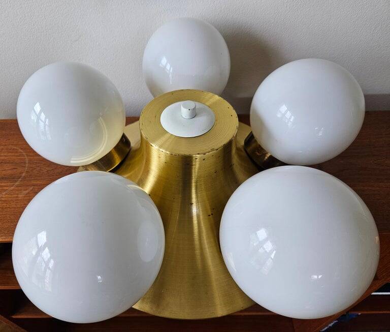 Rare Midcentury Flush Mount Sputnik, Space Age, 1970s