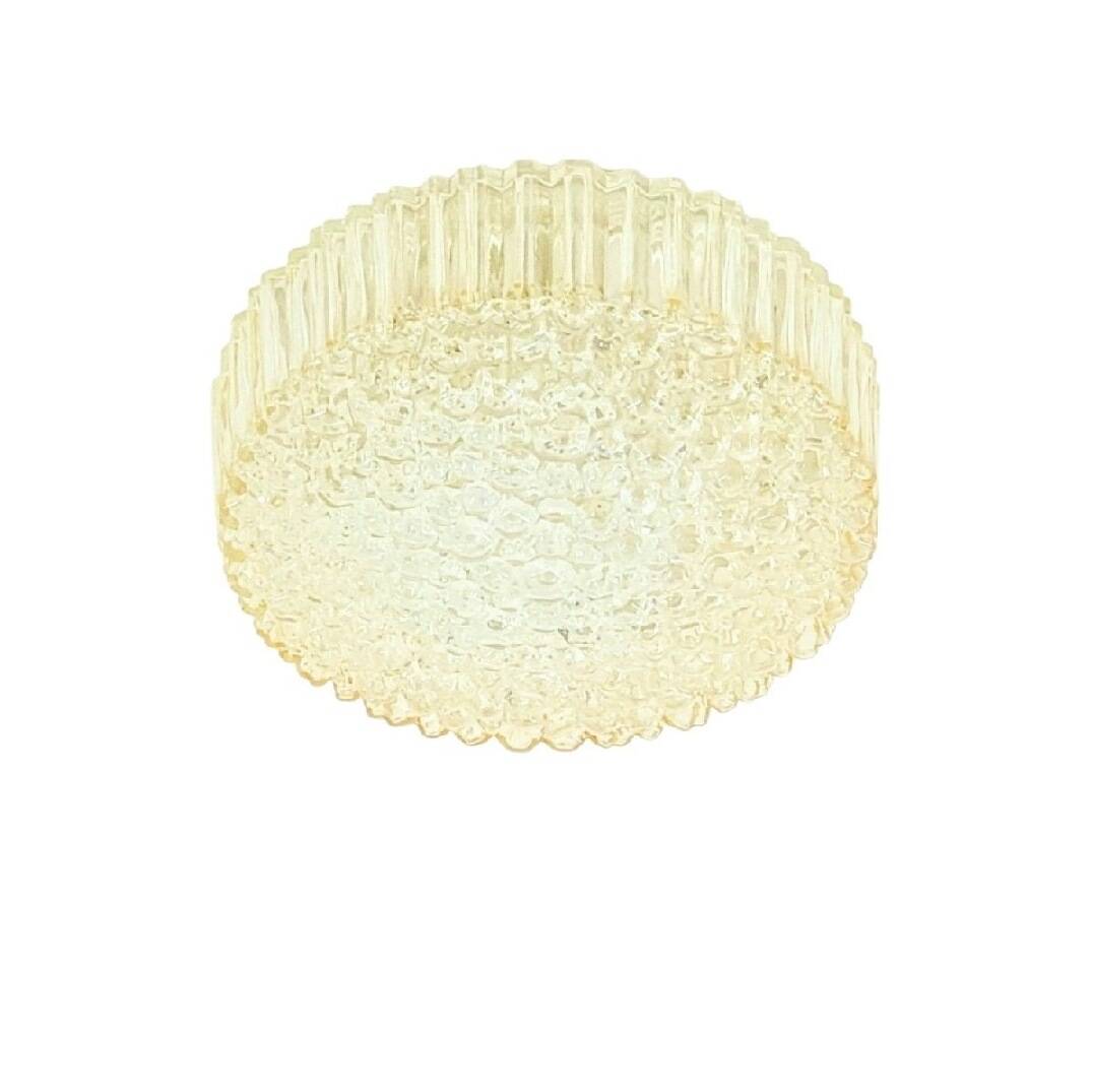 Plafonnier en verre ambré à bulles, style Mid-Century, par H. Tynell pour Limburg, années 1970
