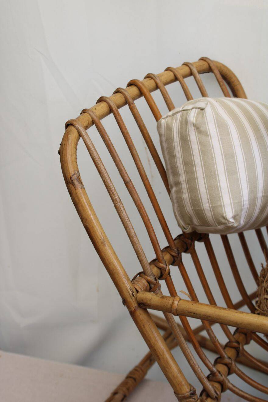 Chaise enfant en rotin