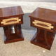 Pair of mahogany nightstands and mulching manufacturing Mexico in 1959