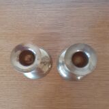 Pair of brass candle holders