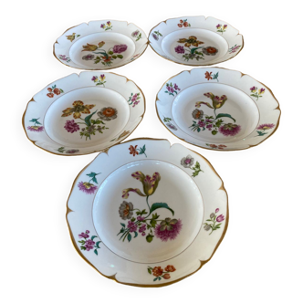 5 assiettes creuses Lourioux