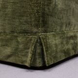 Pair Green Velvet stools 1970s France