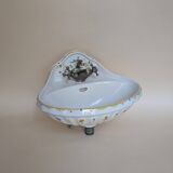 Painted ceramic bathroom set – Vintage floral style