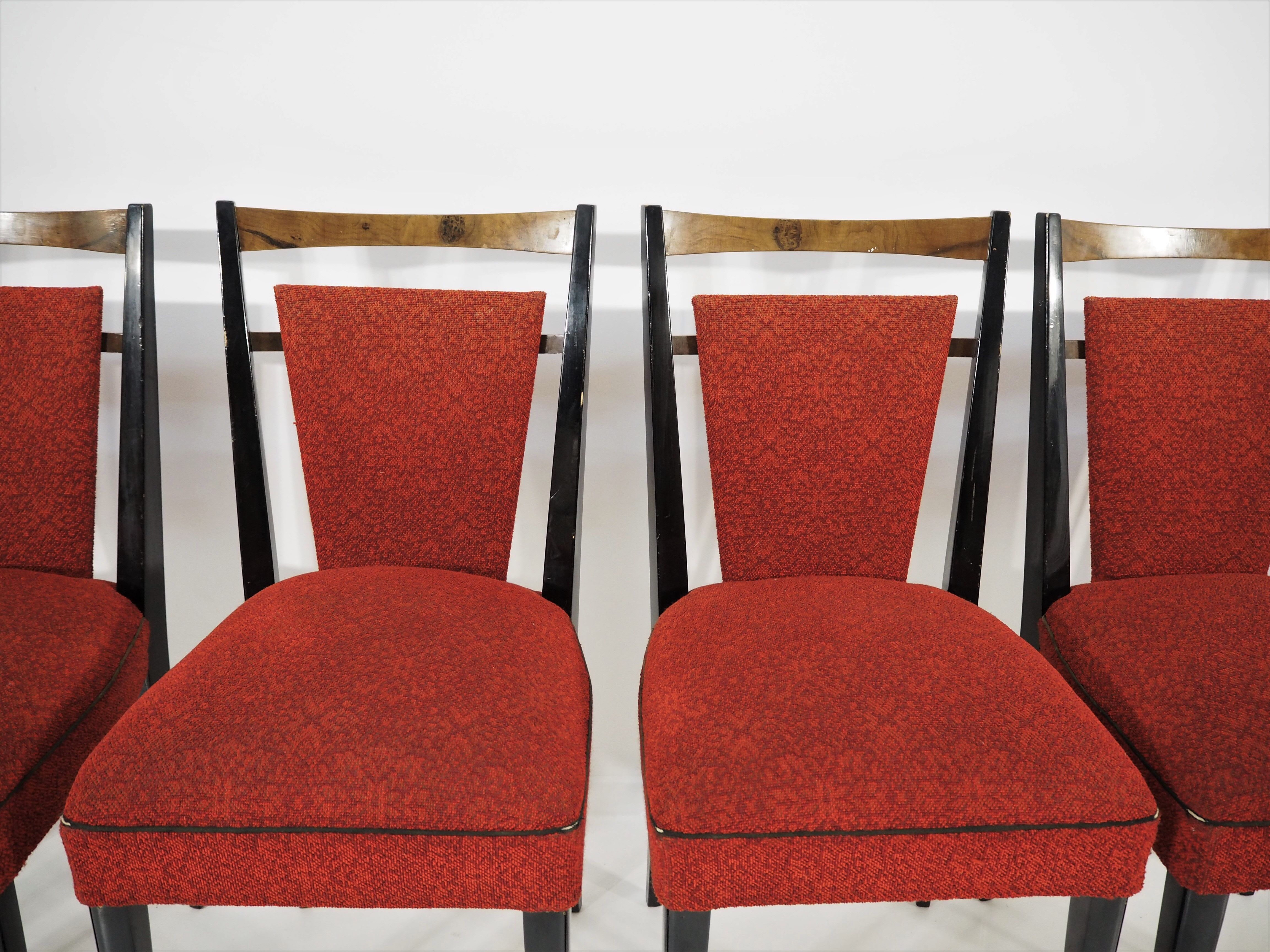 Table and 6 chairs for the dining room of the '70s