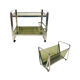 Av Handwerk Space Age Drinks Bar Cart Trolley Chrome Midcentury Modern Smoked Glass
