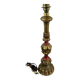 Large polychrome wooden lamp base 53.5 cm high from the socket.