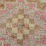 Turkish Pink & Brown Vintage Runner Rug, 78x371Cm