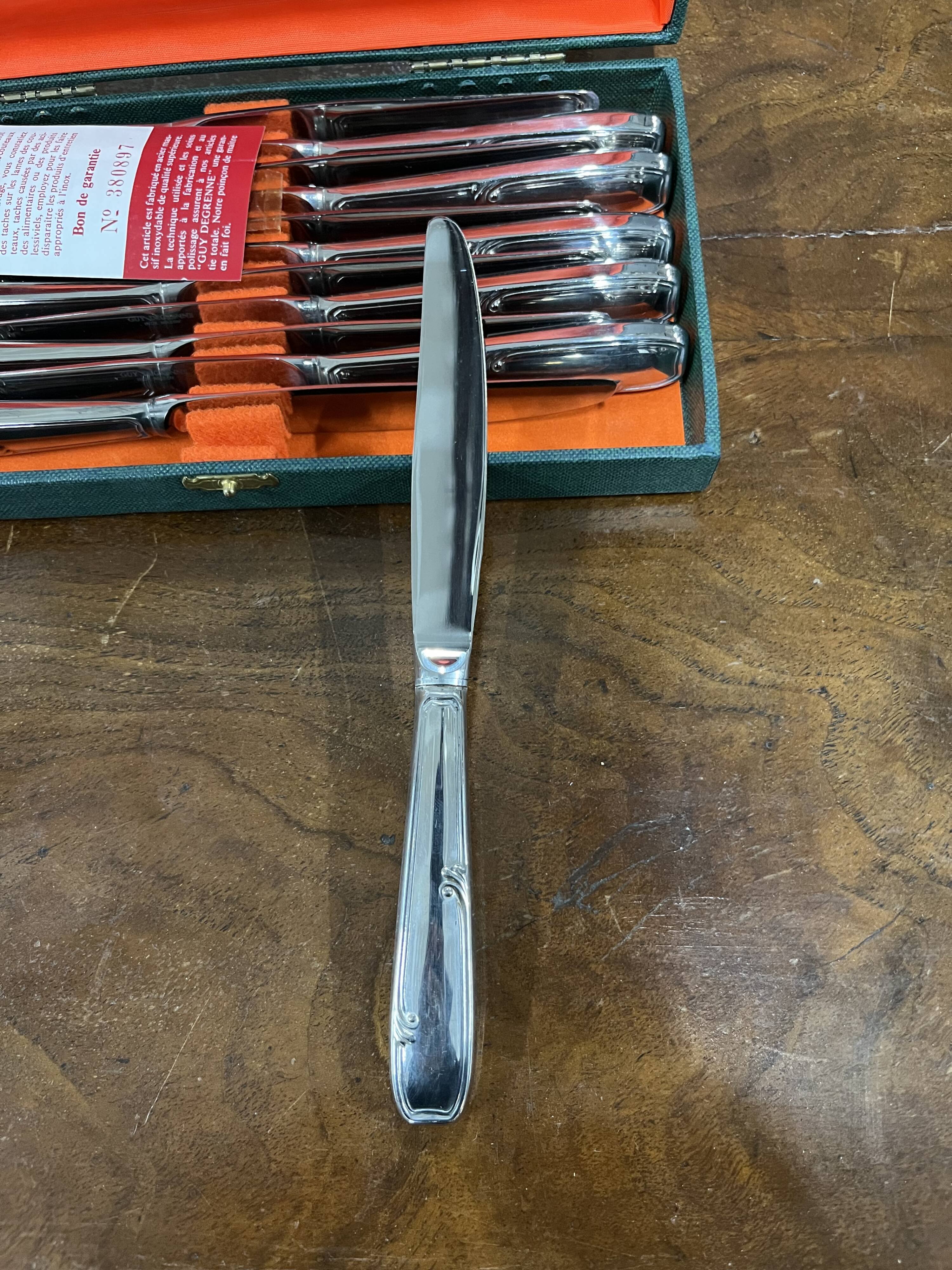 Box of 12 Guy Degrenne knives