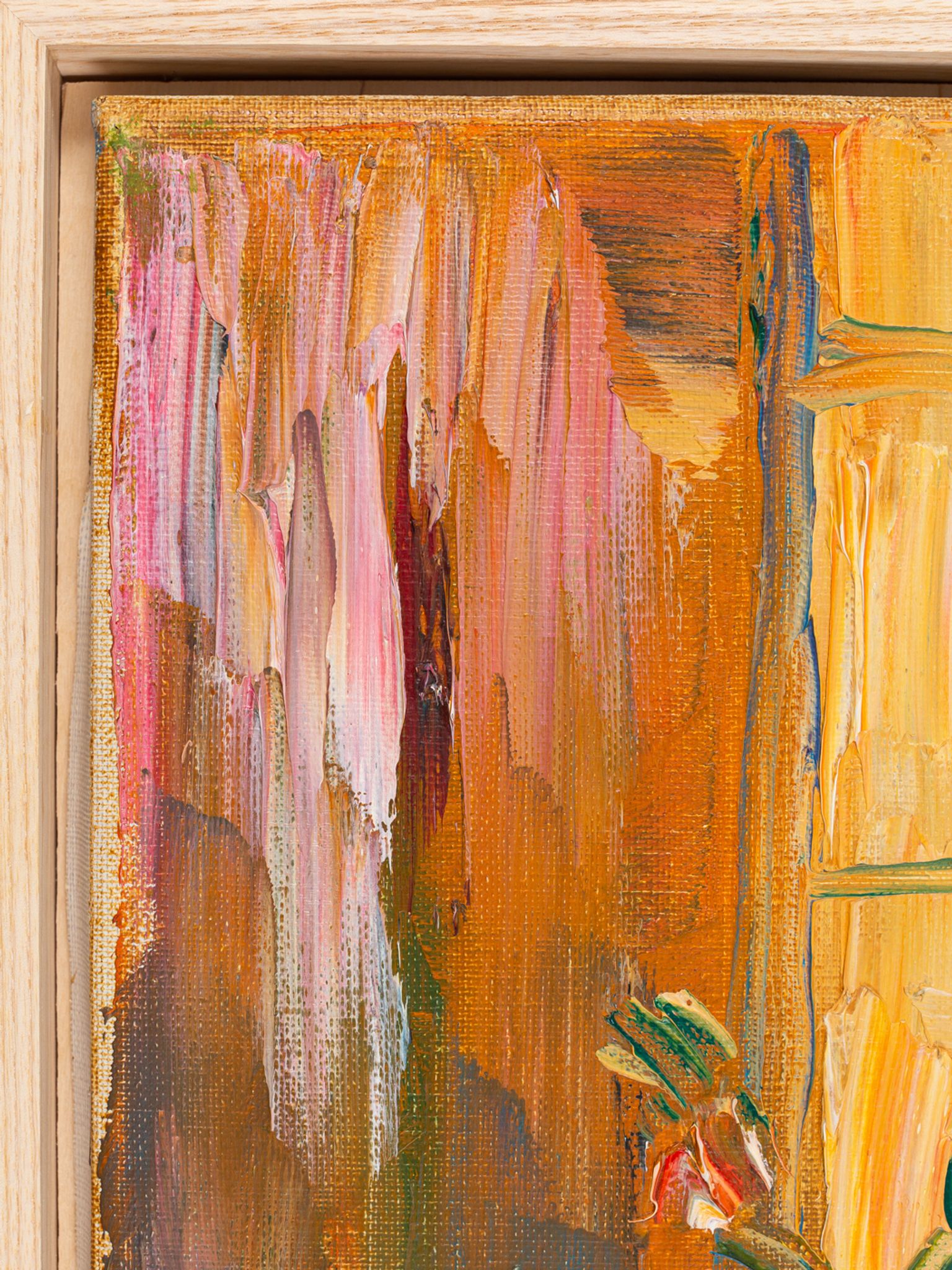 Young Woman in the morning sun, Oil on Canvas, 44 x 54 cm