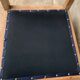 Vintage wooden and navy chair