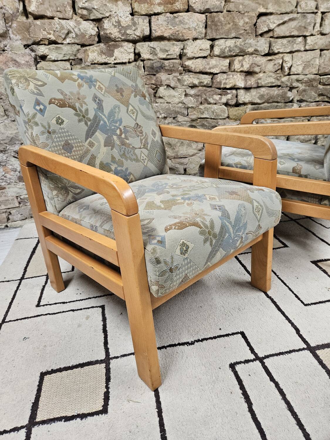 Paire de fauteuil chauffeuse 1970 vintage