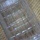 Vintage glass water carafe with rectangular vase.