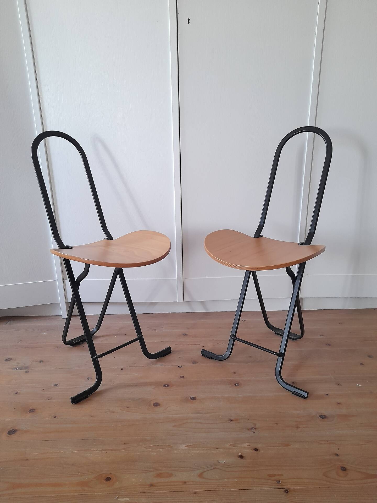 Set of 2 folding chairs Daphne by Gastone Rinaldi for Fly line