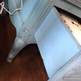 Aged blue patina chest of drawers