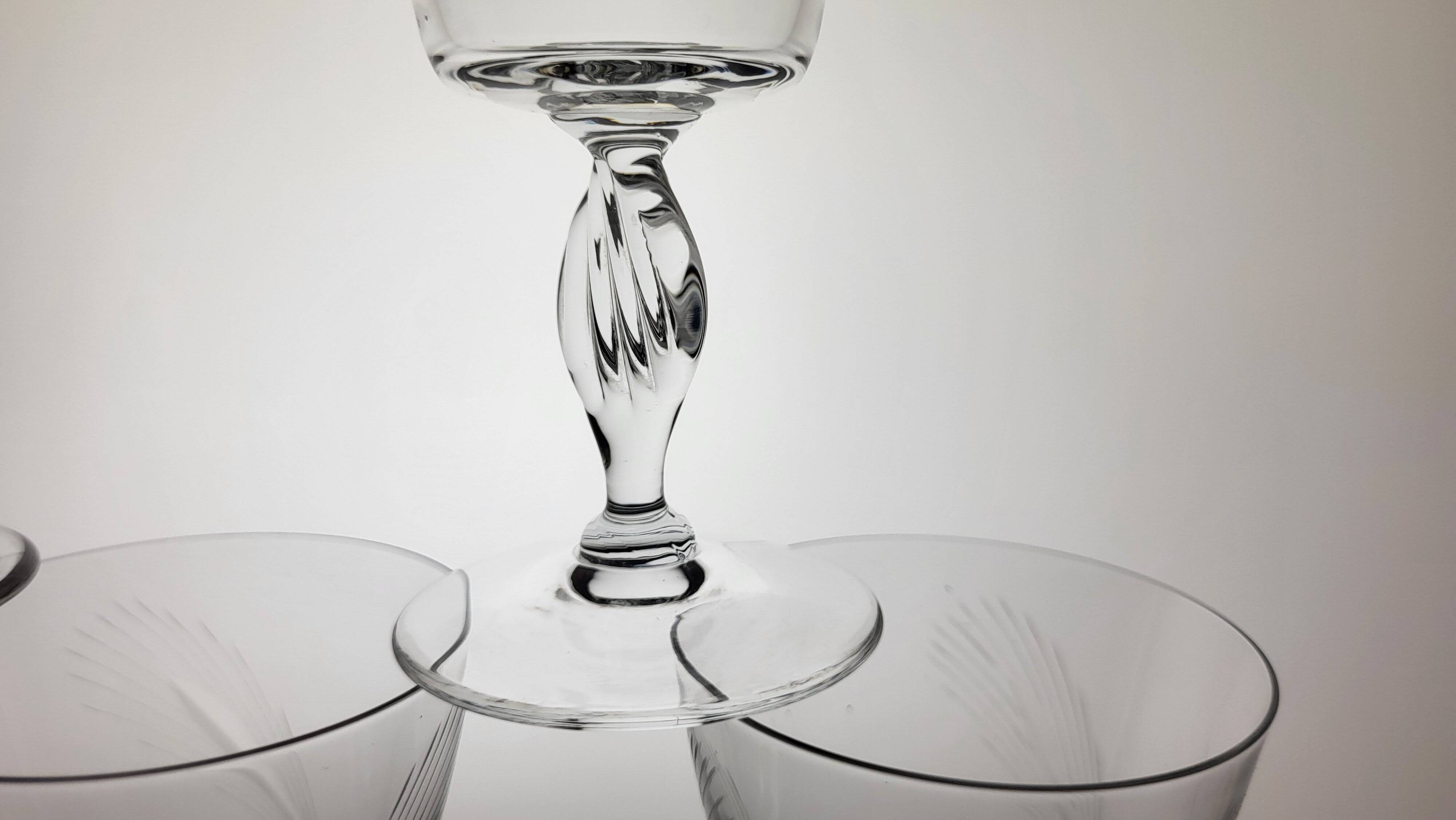 6 crystal wine glasses from the 60s (wheat)