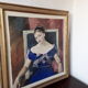 Portrait painting on wood 50s
