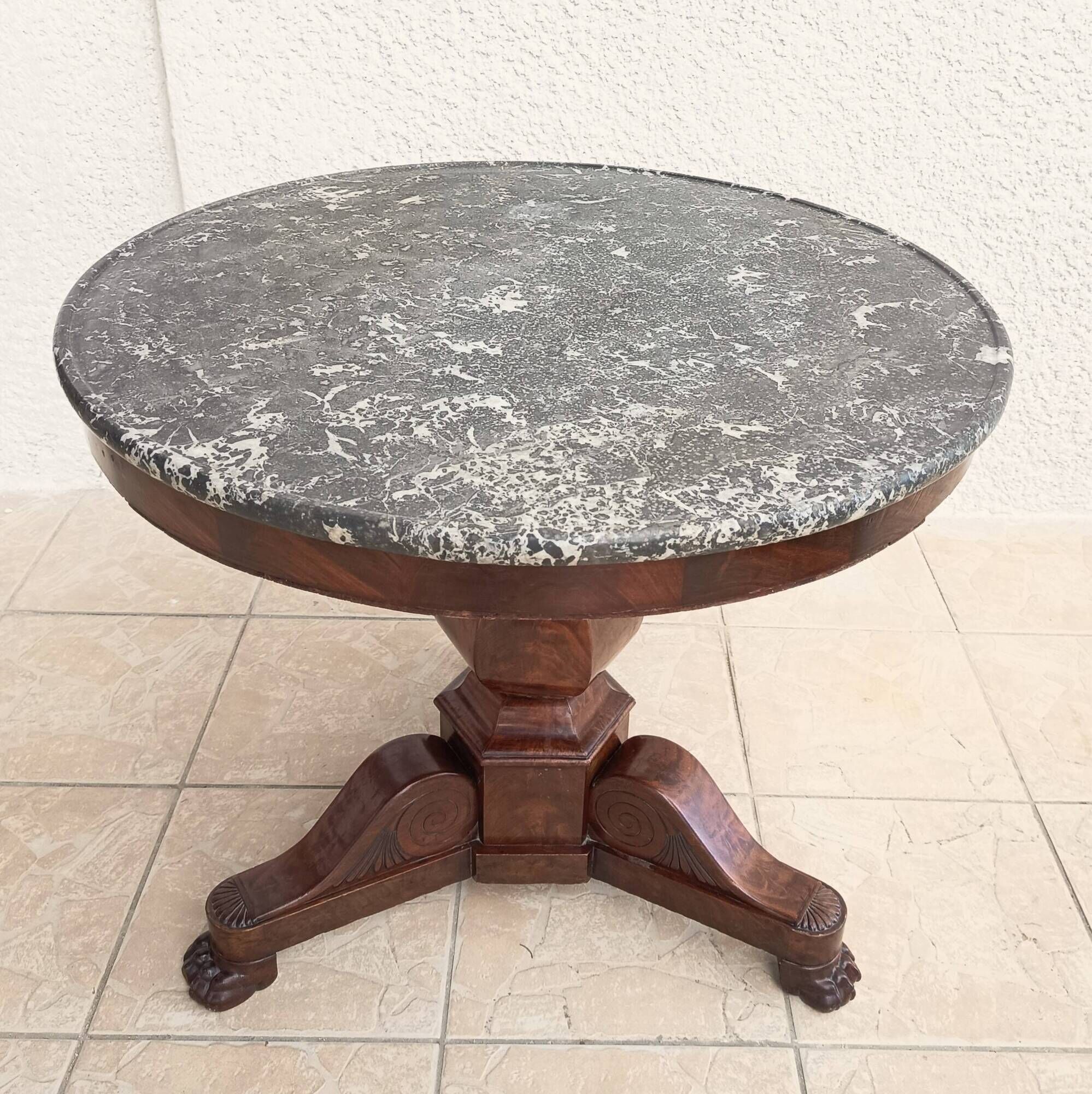 Empire side table in mahogany